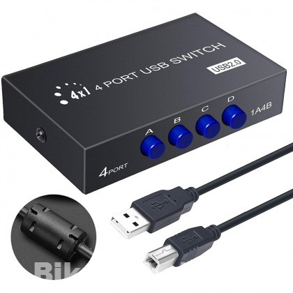 China USB 2.0 Switch 4 Port USB Switch Model 1A4B